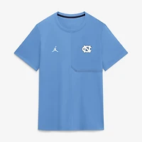 Men's Jordan Brand Carolina Blue North Tar Heels 2026 Sideline UV Dri-FIT Coaches Shirt