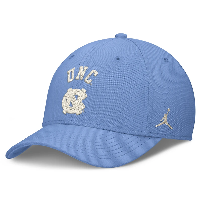 Men's Jordan Brand  Carolina Blue North Tar Heels Campus Prep Chained & Arched Swooshflex Flex Hat