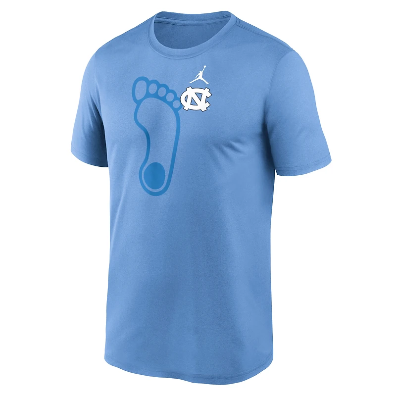 T-shirt Jordan Brand Carolina Blue pour homme, édition limitée, des Tar Heels de Caroline du Nord, Campus Shadow Legend Performance