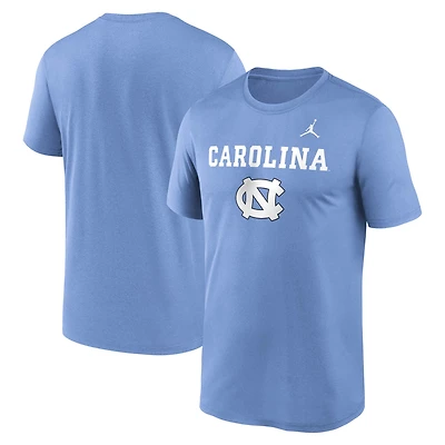 T-shirt Jordan Brand Carolina Blue pour homme des Tar Heels de Caroline du Nord Lockup Legend Performance