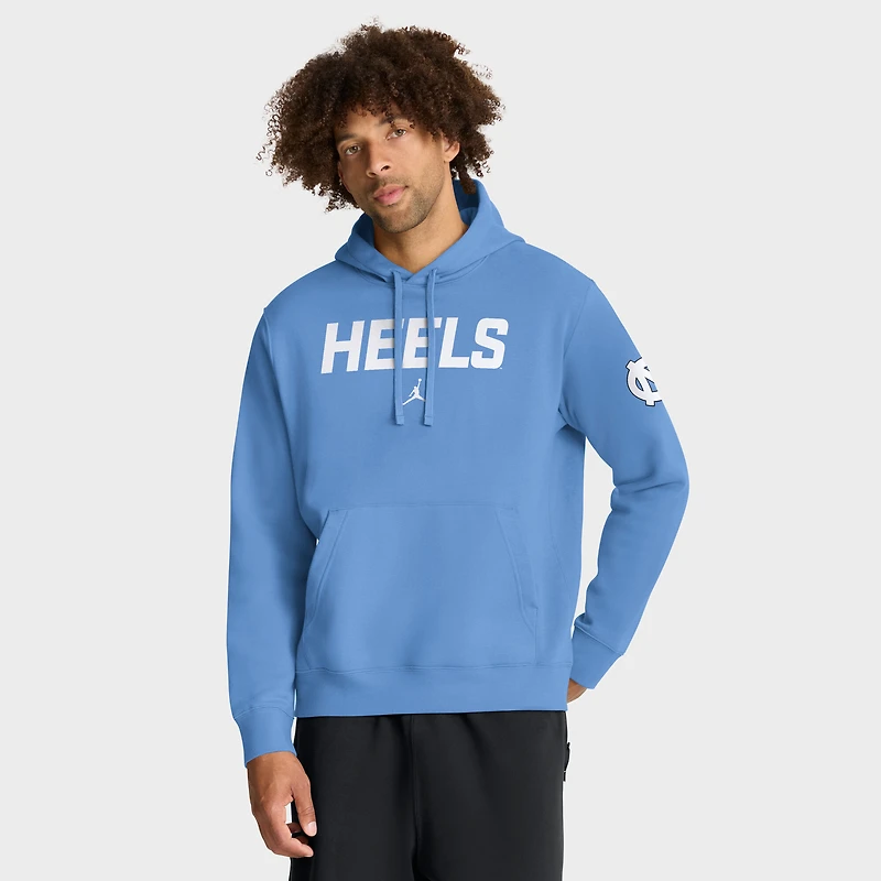 Sweat à capuche en polaire bleu Carolina Blue des Tar Heels de Caroline du Nord pour homme Jordan Brand