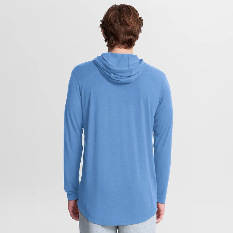 Men's Jordan Brand Carolina Blue North Tar Heels Primetime Arch Tri-Blend Dri-FIT Long Sleeve Hooded T-Shirt
