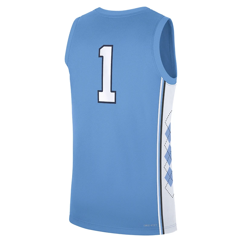 Maillot de basket-ball réplique Jordan Brand Carolina Blue North Tar Heels Road pour homme