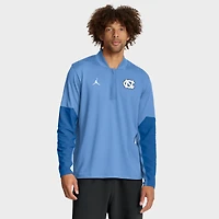 Pull Jordan Brand Carolina Blue pour homme, North Tar Heels, Sideline Dri-FIT, demi-zippé