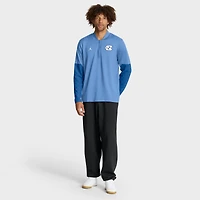 Pull Jordan Brand Carolina Blue pour homme, North Tar Heels, Sideline Dri-FIT, demi-zippé