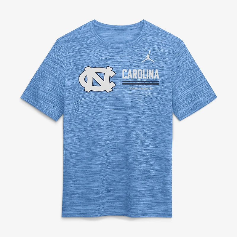 T-shirt Jordan Brand Carolina Blue pour homme, North Tar Heels, Sideline Velocity Dri-FIT