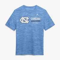 T-shirt Jordan Brand Carolina Blue pour homme, North Tar Heels, Sideline Velocity Dri-FIT