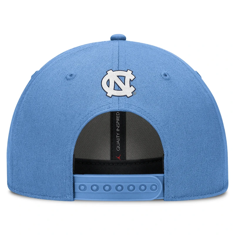 Men's Jordan Brand Carolina Blue North Carolina Tar Heels Slanted Primetime Rise Performance Adjustable Hat