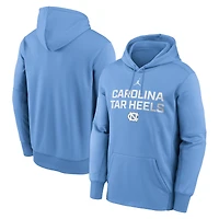 Sweat à capuche Jordan Brand Carolina Blue pour homme, équipe des Tar Heels de Caroline du Nord, performance Stacked