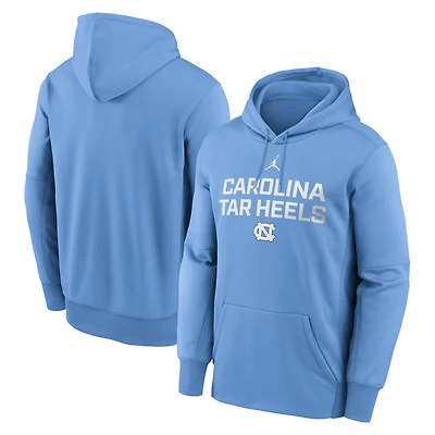 Sweat à capuche Jordan Brand Carolina Blue pour homme, équipe des Tar Heels de Caroline du Nord, performance Stacked