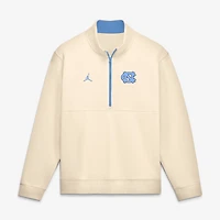 Pull-over à demi-zip en polaire crème Jordan Brand North Carolina Tar Heels Primetime Club pour homme
