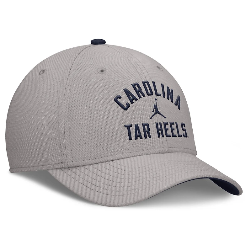 Men's Jordan Brand Gray North Carolina Tar Heels Rise Prep Performance Flex Hat