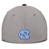 Casquette Jordan Brand grise pour homme, North Carolina Tar Heels Rise Prep Performance Flex