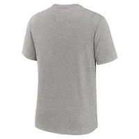 T-shirt tri-blend à logo Arch Over pour homme Jordan Brand Heather Grey North Carolina Tar Heels
