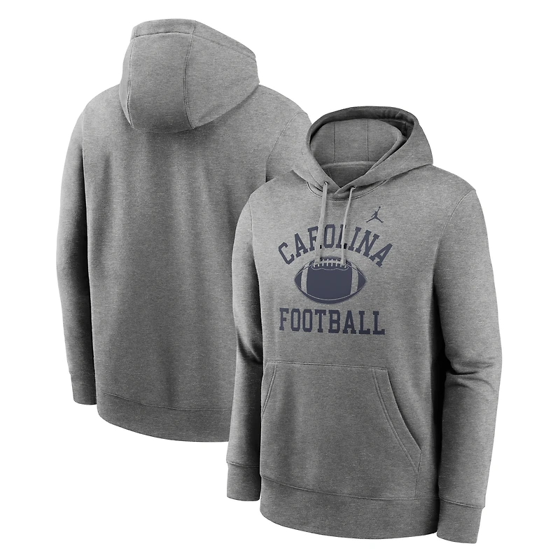 Men's Jordan Brand Heather Gray North Carolina Tar Heels Belichick Hoodie