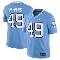 Maillot de football américain Jordan Brand Julius Peppers Carolina Blue pour homme des Alumni North Tar Heels