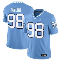 Maillot Jordan Brand Lawrence Taylor pour homme, bleu Caroline, des anciens Tar Heels de Caroline du Nord, match à domicile