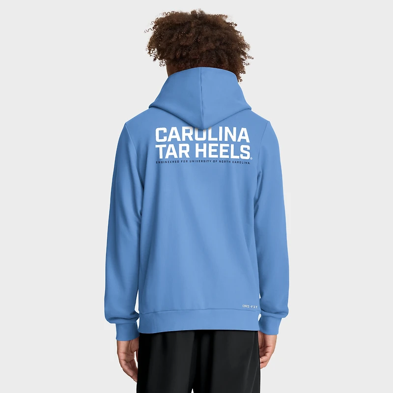 Sweat à capuche zippé Jordan Brand bleu clair pour homme, édition Standard Issue Dri-FIT, North Carolina Tar Heels 2025