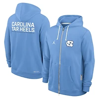 Sweat à capuche zippé Jordan Brand bleu clair pour homme, édition Standard Issue Dri-FIT, North Carolina Tar Heels 2025