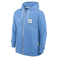 Sweat à capuche zippé Jordan Brand bleu clair pour homme, édition Standard Issue Dri-FIT, North Carolina Tar Heels 2025