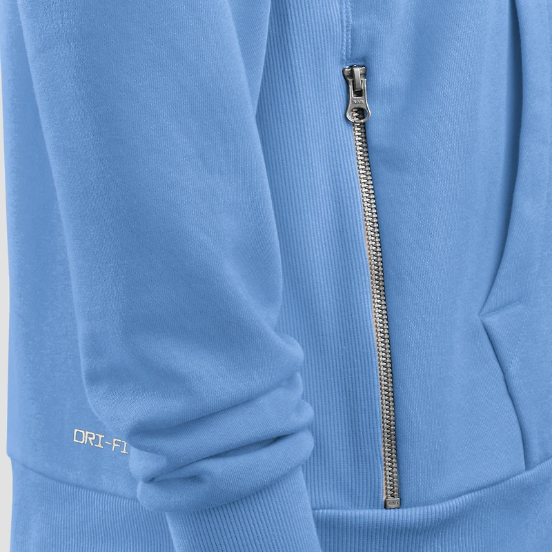 Sweat à capuche zippé Jordan Brand bleu clair pour homme, édition Standard Issue Dri-FIT, North Carolina Tar Heels 2025