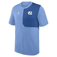 Men's Jordan Brand Light Blue North Carolina Tar Heels 2025 Sideline UV Dri-FIT Coach Shirt