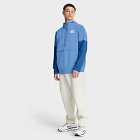 Men's Jordan Brand Light Blue North Carolina Tar Heels Anorak Half-Zip Hoodie Jacket
