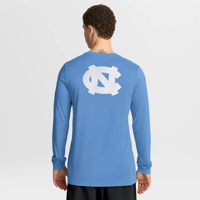 Men's Jordan Brand Light Blue North Carolina Tar Heels Primetime Campus 2-Hit Legend Dri-FIT Long Sleeve T-Shirt