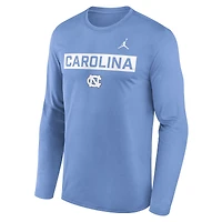 T-shirt à manches longues Jordan Brand Carolina Blue pour homme, édition North Tar Heels Primetime Campus 2-Hit Legend