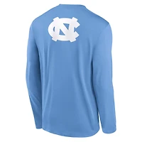 Men's Jordan Brand Light Blue North Carolina Tar Heels Primetime Campus 2-Hit Legend Dri-FIT Long Sleeve T-Shirt