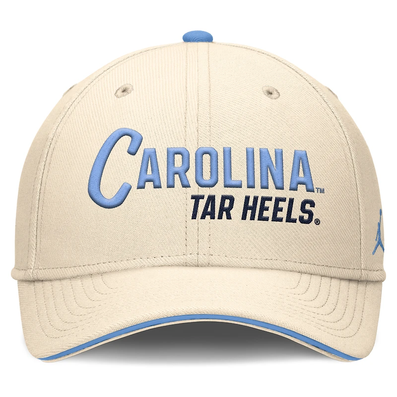 Men's Jordan Brand Natural North Carolina Tar Heels 2026 Primetime Swooshflex Hat