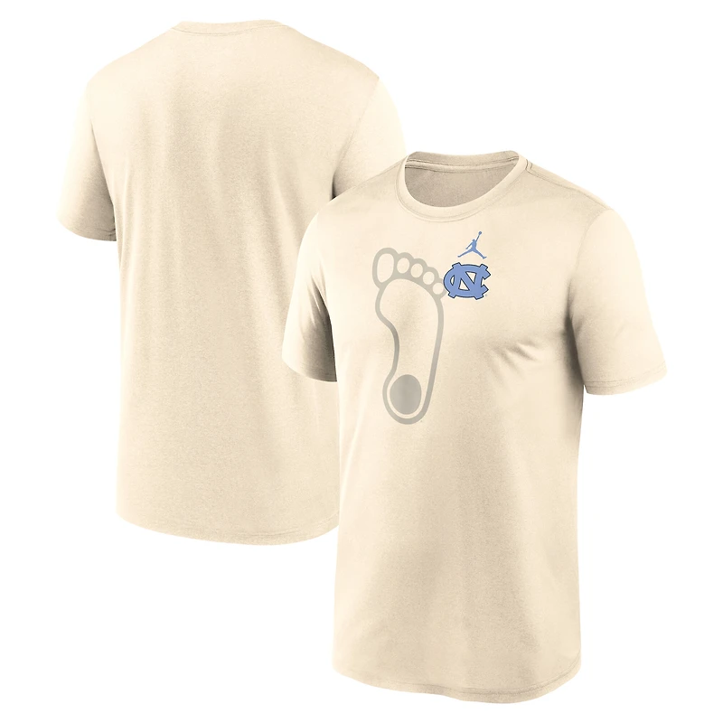 T-shirt Jordan Brand Natural North Carolina Tar Heels Campus Shadow Legend Performance pour homme