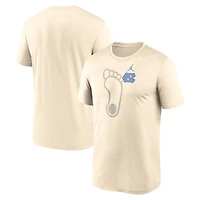 T-shirt Jordan Brand Natural North Carolina Tar Heels Campus Shadow Legend Performance pour homme
