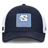 Men's Jordan Brand  Navy/White North Carolina Tar Heels 2025 On-Field Rise Engineered Trucker Adjustable Hat