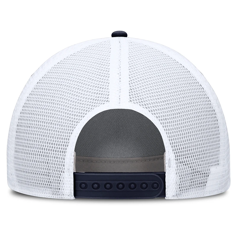Men's Jordan Brand  Navy/White North Carolina Tar Heels 2025 On-Field Rise Engineered Trucker Adjustable Hat