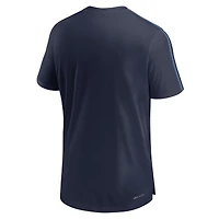 Men's Jordan Brand Navy North Carolina Tar Heels 2024 Sideline Coach Performance Top