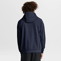 Sweat à capuche Jordan Brand bleu marine pour homme, North Carolina Tar Heels 2025 Courtside Basketball Practice Raglan Dri-FIT