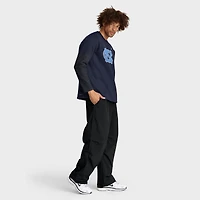T-shirt à manches longues Jordan Brand bleu marine pour homme, équipe des Tar Heels de Caroline du Nord 2025, Sideline Coach Therma-FIT
