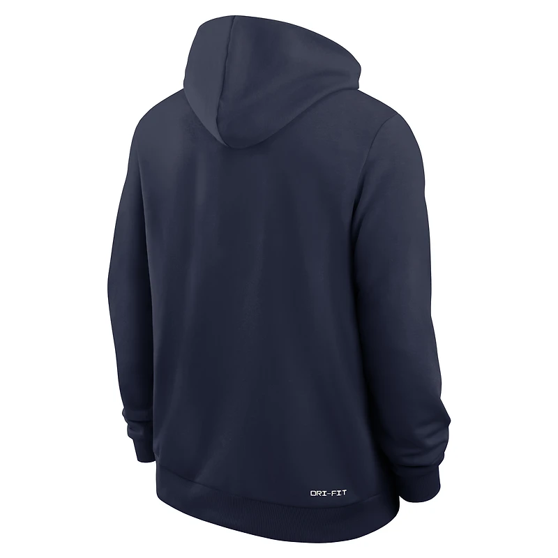 Sweat à capuche Jordan Brand bleu marine pour homme, édition 2025 des Tar Heels de Caroline du Nord, Standard Issue Dri-FIT