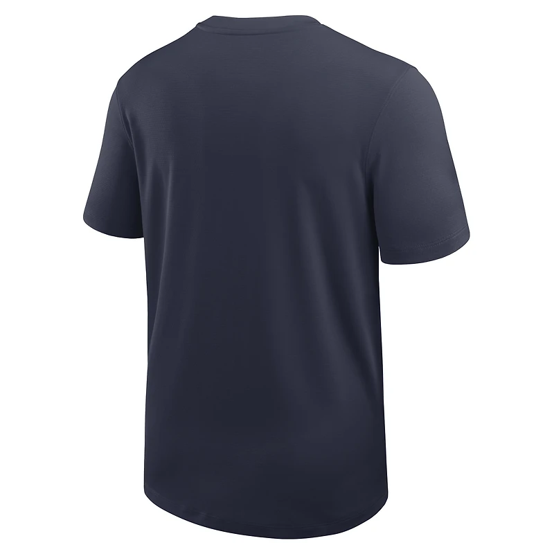 Men's Jordan Brand Navy North Carolina Tar Heels 2025 Sideline UV Dri-FIT Coach Shirt