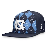 Men's Jordan Brand Navy North Carolina Tar Heels Argyle Pro Snapback Hat