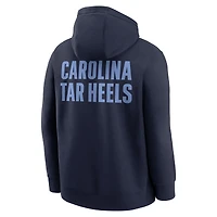 Men's Jordan Brand Navy North Carolina Tar Heels Basketball Two-Hit Club Fleece Pullover Hoodie