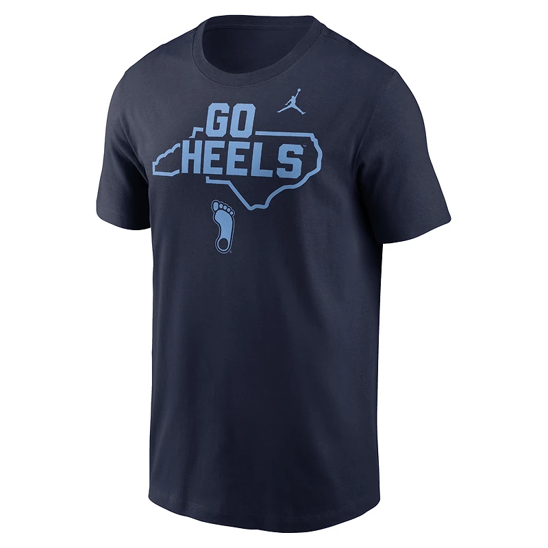 T-shirt Jordan Brand bleu marine pour homme des Tar Heels de Caroline du Nord Campus Local