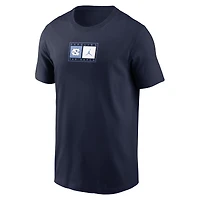 T-shirt Jordan Brand bleu marine pour homme, logo campus des Tar Heels de Caroline du Nord, avec Swoosh