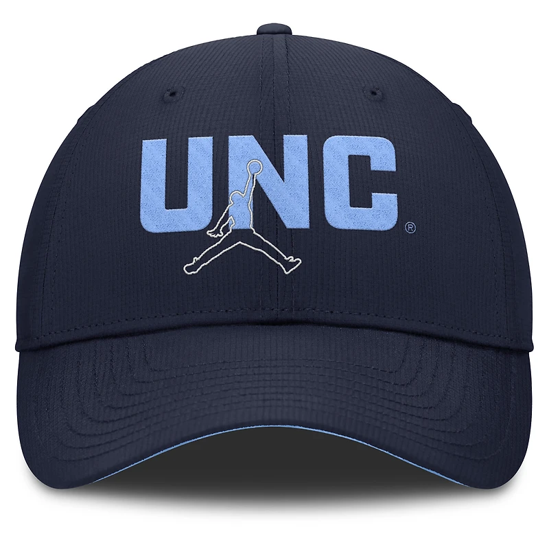 Casquette ajustable Jordan Brand bleu marine pour homme, North Carolina Tar Heels Club Prep Performance
