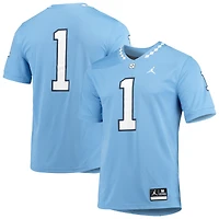 Maillot de match Jordan Brand #1 Carolina Blue North Tar Heels pour hommes