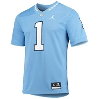 Maillot de match Jordan Brand #1 Carolina Blue North Tar Heels pour hommes