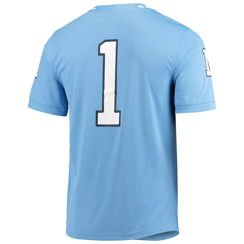 Maillot de match Jordan Brand #1 Carolina Blue North Tar Heels pour hommes