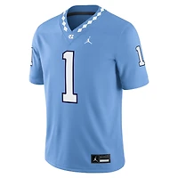 Maillot de match Jordan Brand #1 Carolina Blue pour homme des Tar Heels Caroline du Nord