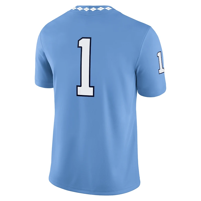 Men's Jordan Brand #1 Carolina Blue North Tar Heels Game Jersey